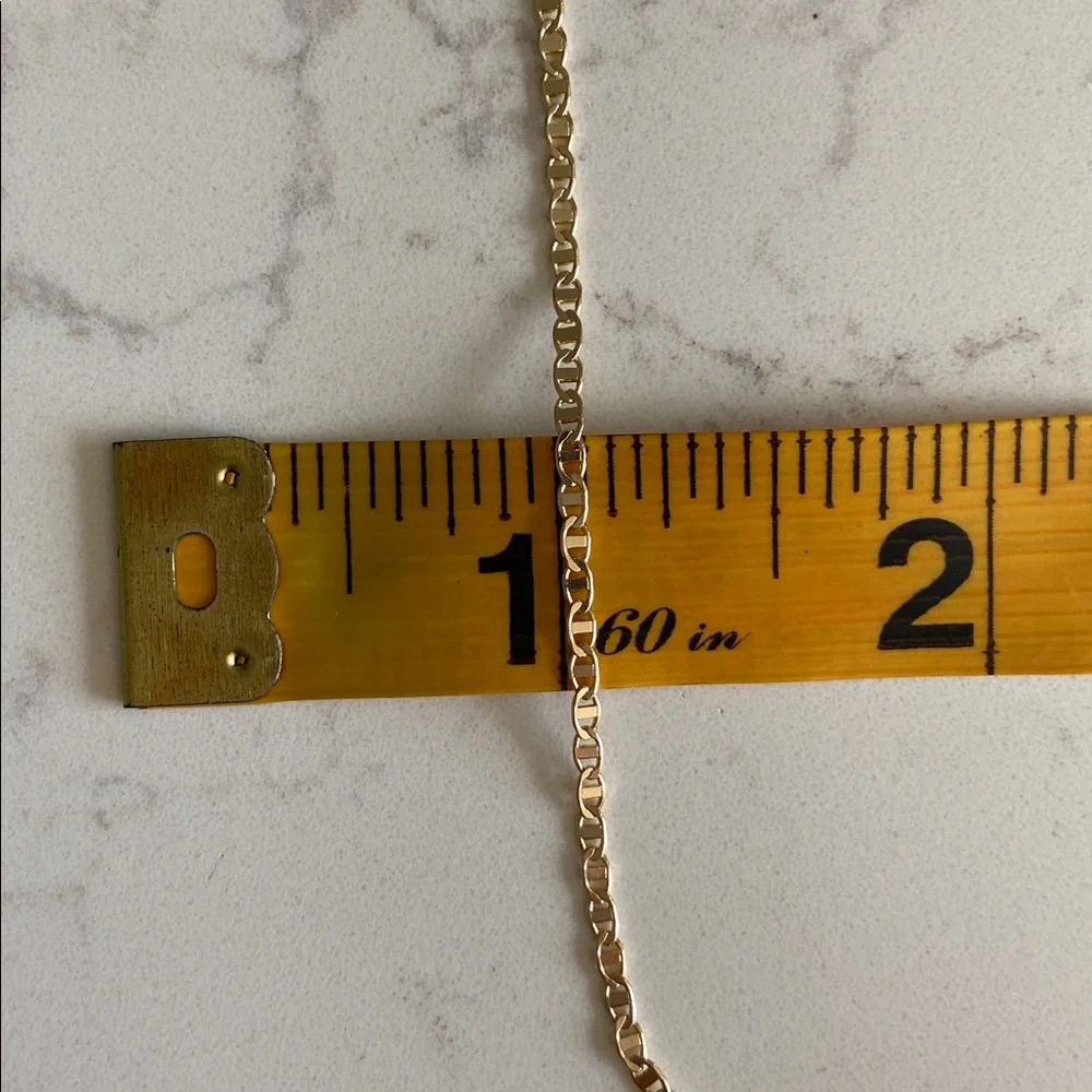 Pretty Bird โข Yellow Gold Plated Flat Mini Mariner Chain - Picture 9 of 10